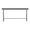 Flash Furniture Reese 430 Stainless Steel 18 Gauge Open Base Kitchen Prep and Work Table w/4-in Backsplash NH-WT-3072-OG-B4-GG - alternate 3